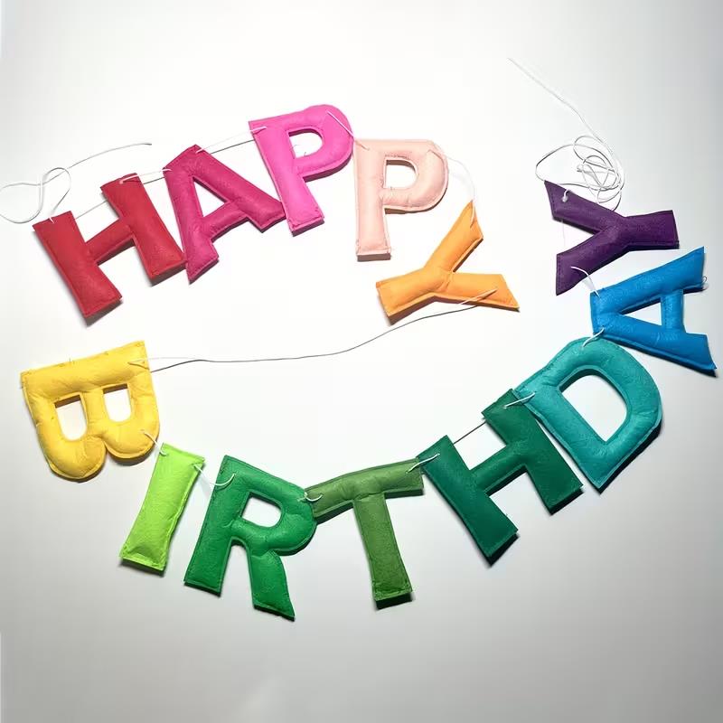 Science Of Happiness - 2.1Meters Colorful 3D Happy Birthday Banner