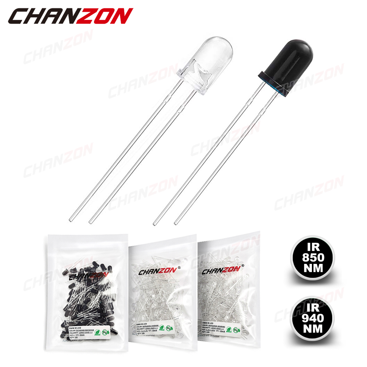 Bộ 100 3Mm 5Mm IR LED Diode Tr - đánh giá và giá Science And Hobby Photos