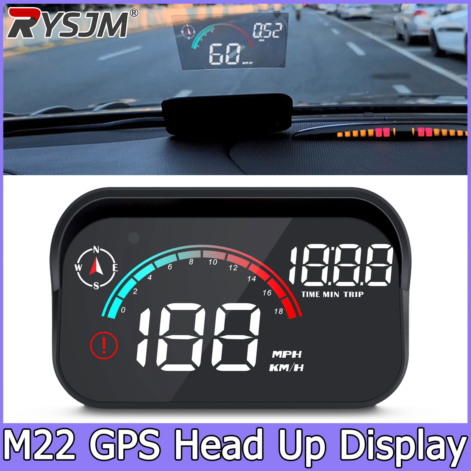 Windshield Projector M22 GPS S - đánh giá và giá Anemometer Wind Speed