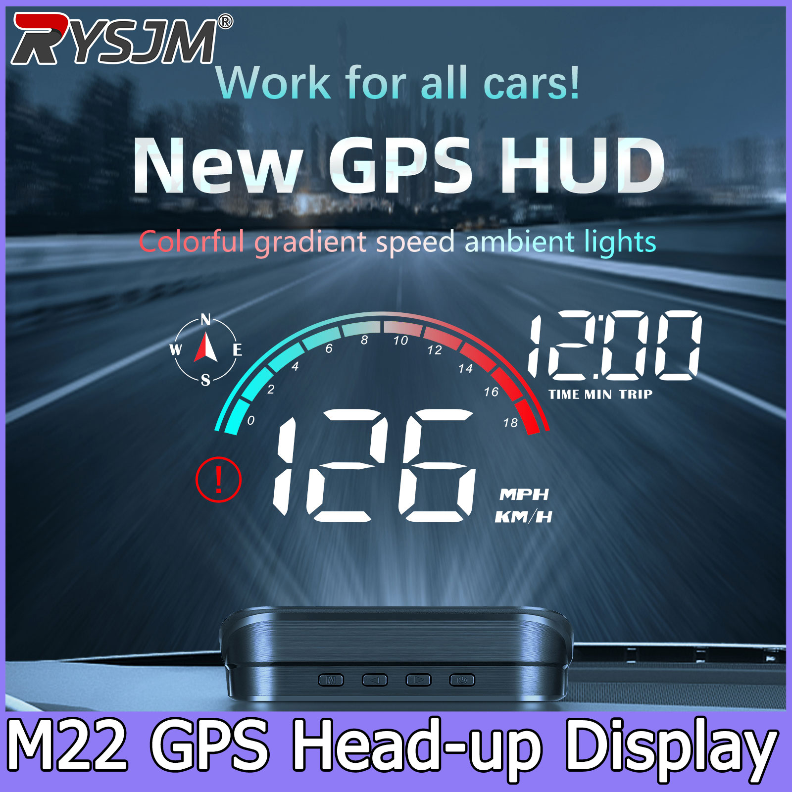Windshield Projector M22 GPS S - đánh giá và giá Anemometer Wind Speed